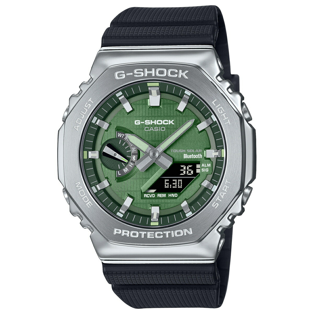 G-SHOCK カシオ Gショック CASIO アナデジ 腕時計 メンズ GBM-2100A-1A3JF グリーン メタルカバー【2024 新作】