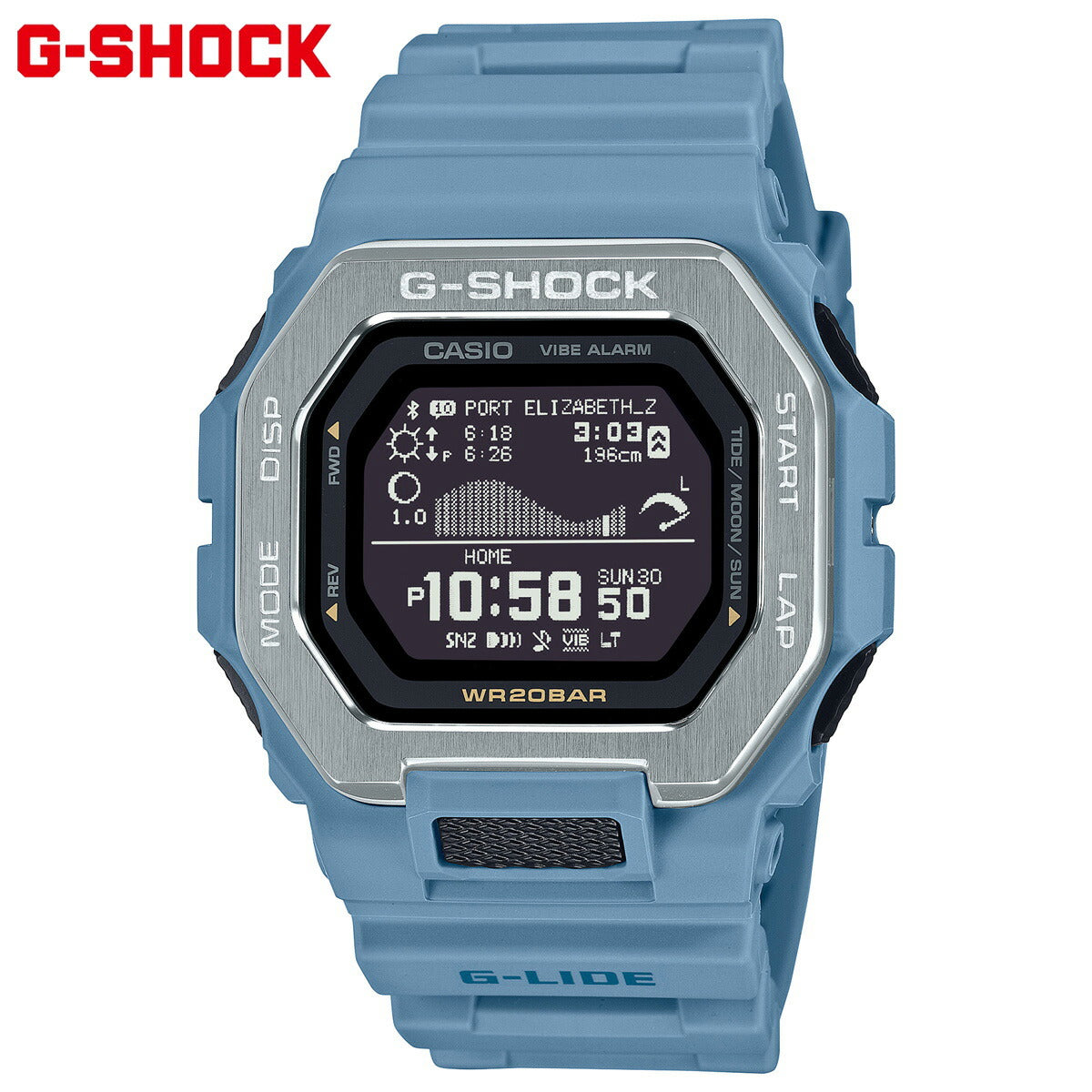 G-SHOCK カシオ G-LIDE Gショック Gライド デジタル 腕時計 メンズ CASIO GBX-100-2AJF ブルー 海 イメージ【2024 新作】