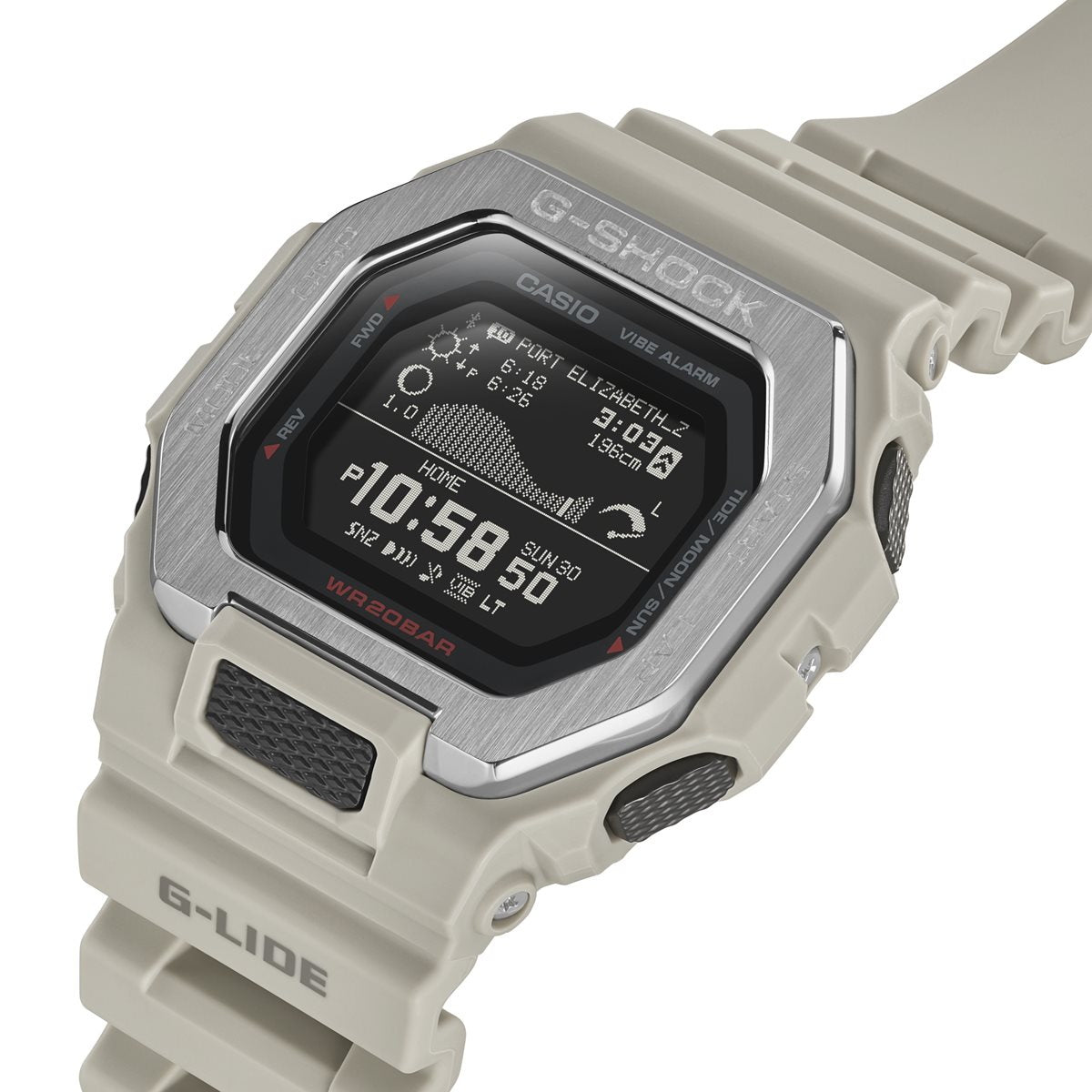 G-SHOCK カシオ G-LIDE Gショック Gライド デジタル 腕時計 メンズ CASIO GBX-100-8JF ベージュ 砂浜 イメージ【2024 新作】