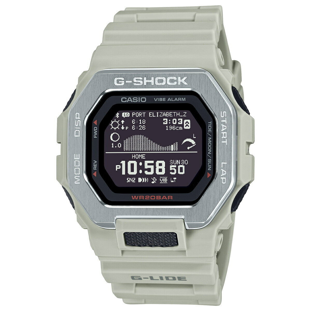 G-SHOCK カシオ G-LIDE Gショック Gライド デジタル 腕時計 メンズ CASIO GBX-100-8JF ベージュ 砂浜 イメージ【2024 新作】