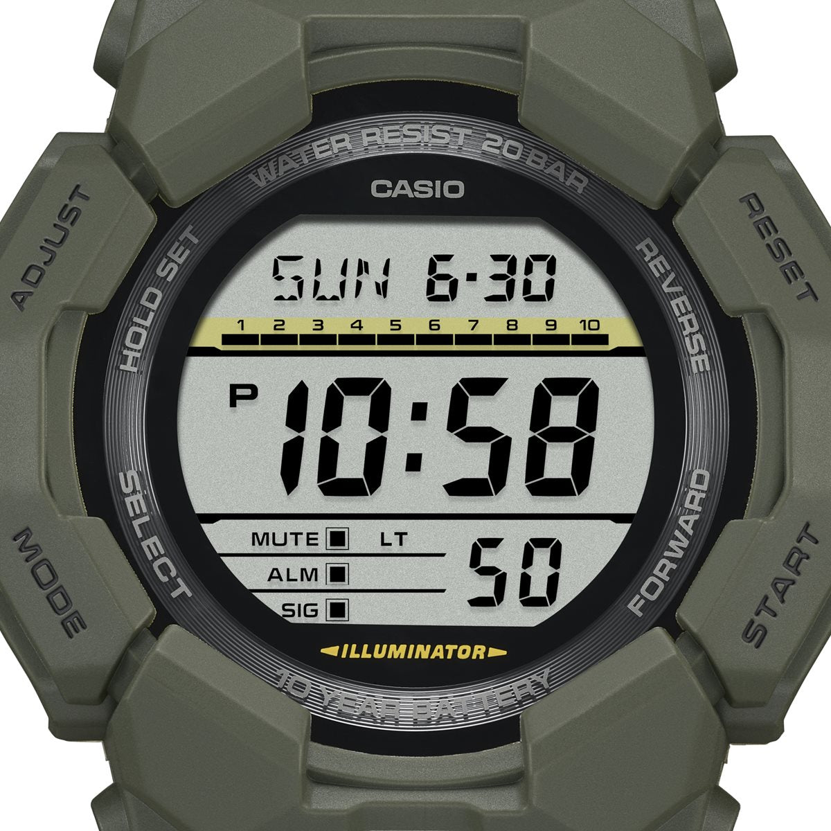 G-SHOCK デジタル カシオ Gショック CASIO 腕時計 メンズ GD-010-3JF カーキ【2024 新作】