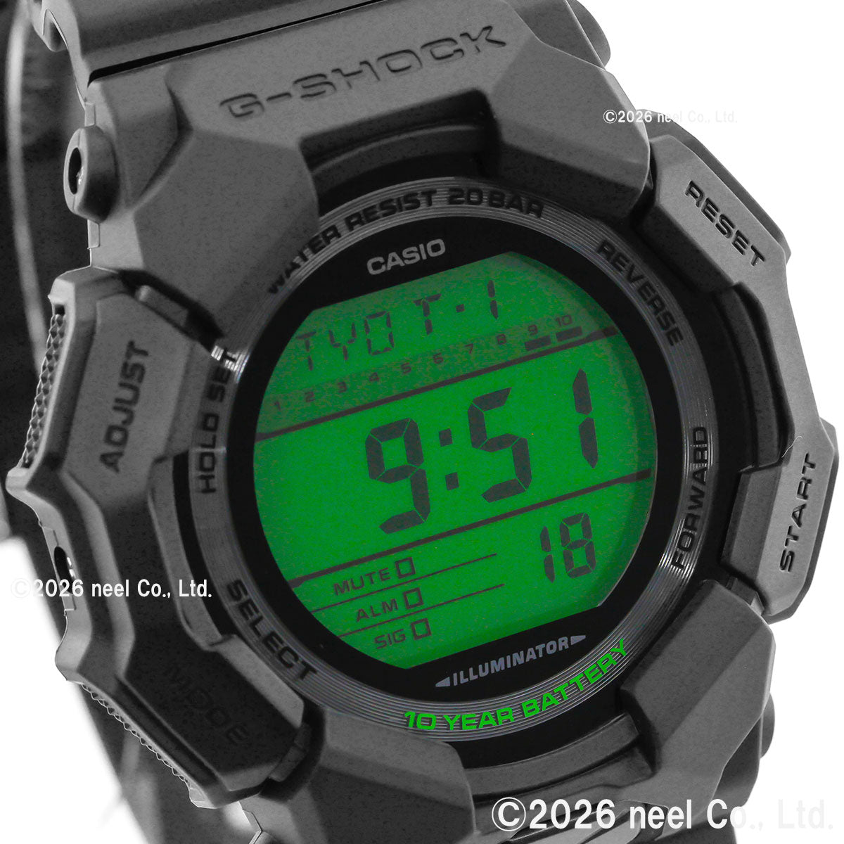 G-SHOCK デジタル カシオ Gショック CASIO 腕時計 メンズ GD-010BEG-1JF BLACK AND ELECTRO GREEN エレクトログリーン【2026 新作】