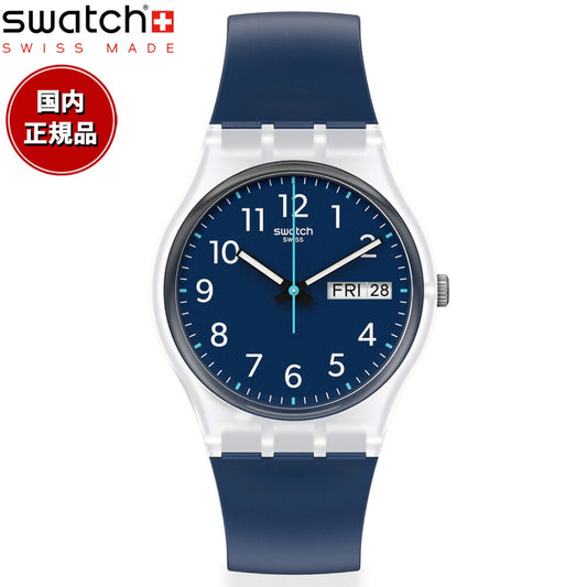 swatch スウォッチ 腕時計 メンズ レディース オリジナルズ ORIGINALS RINSE REPEAT NAVY GE725