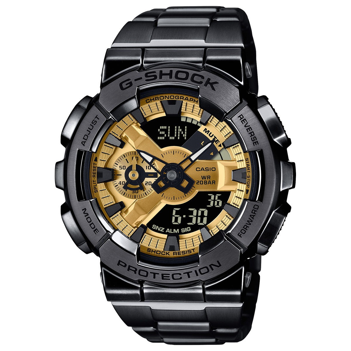 G-SHOCK カシオ Gショック CASIO メンズ 腕時計 アナデジ GM-110BD-1A9JF ブラック ゴールド