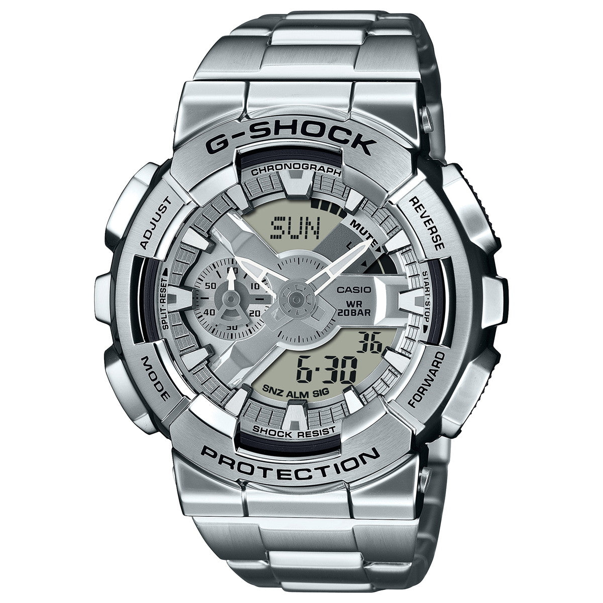 G-SHOCK カシオ Gショック CASIO メンズ 腕時計 アナデジ GM-110D-8AJF シルバー