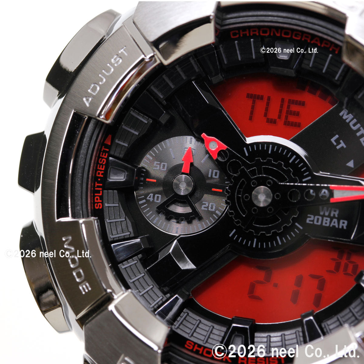 G-SHOCK カシオ Gショック CASIO メンズ 腕時計 アナデジ GM-110YRA-8AJF FINE METALLIC SERIES シルバー メタルベゼル【2026 新作】
