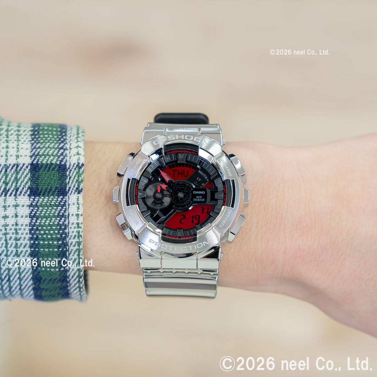 G-SHOCK カシオ Gショック CASIO メンズ 腕時計 アナデジ GM-110YRA-8AJF FINE METALLIC SERIES シルバー メタルベゼル【2026 新作】