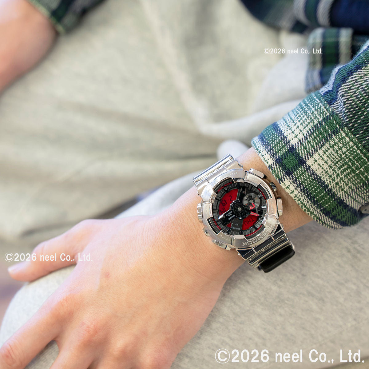 G-SHOCK カシオ Gショック CASIO メンズ 腕時計 アナデジ GM-110YRA-8AJF FINE METALLIC SERIES シルバー メタルベゼル【2026 新作】