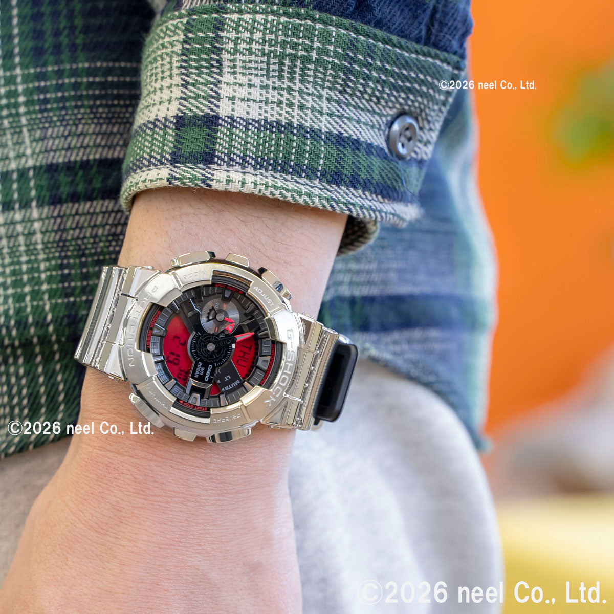 G-SHOCK カシオ Gショック CASIO メンズ 腕時計 アナデジ GM-110YRA-8AJF FINE METALLIC SERIES シルバー メタルベゼル【2026 新作】