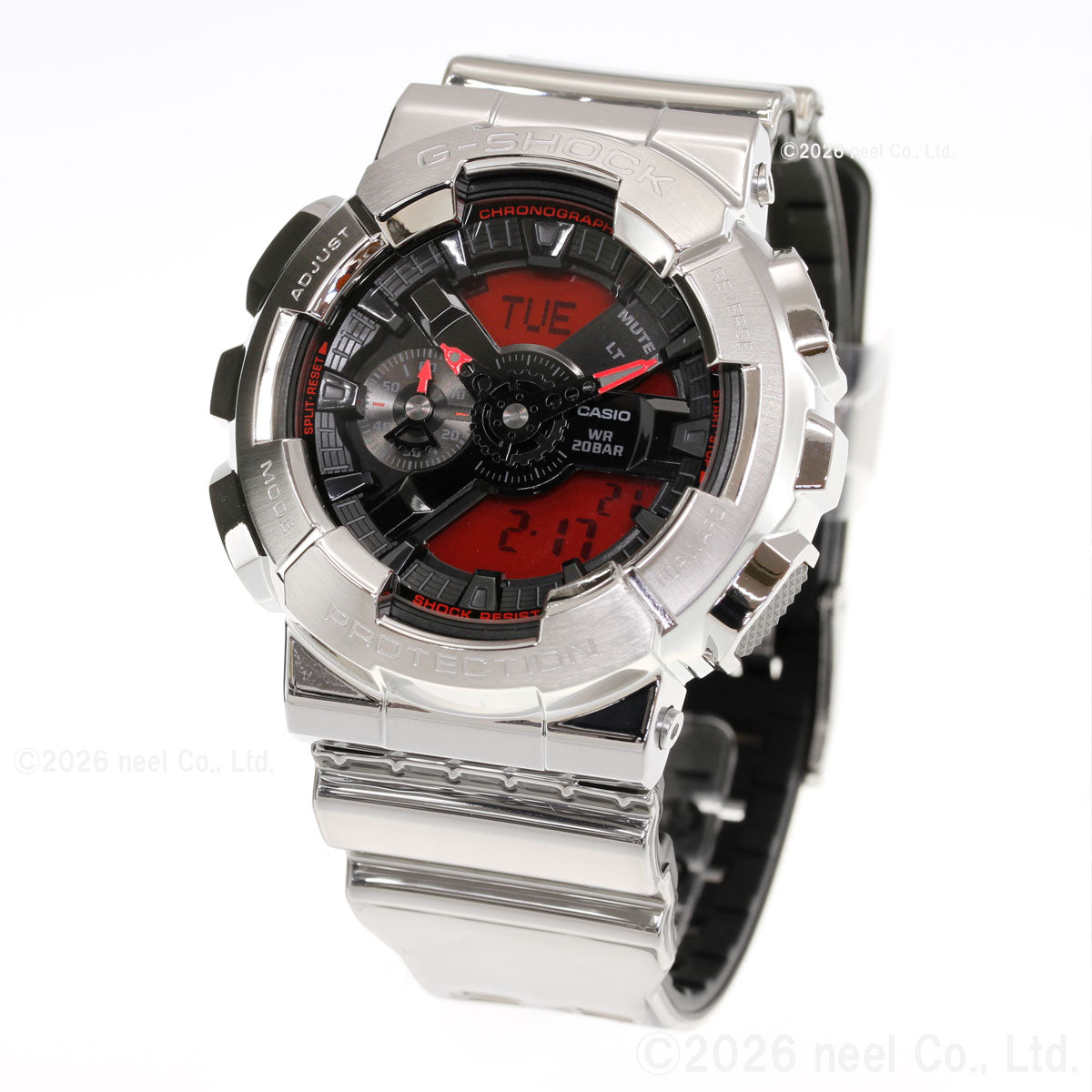 G-SHOCK カシオ Gショック CASIO メンズ 腕時計 アナデジ GM-110YRA-8AJF FINE METALLIC SERIES シルバー メタルベゼル【2026 新作】