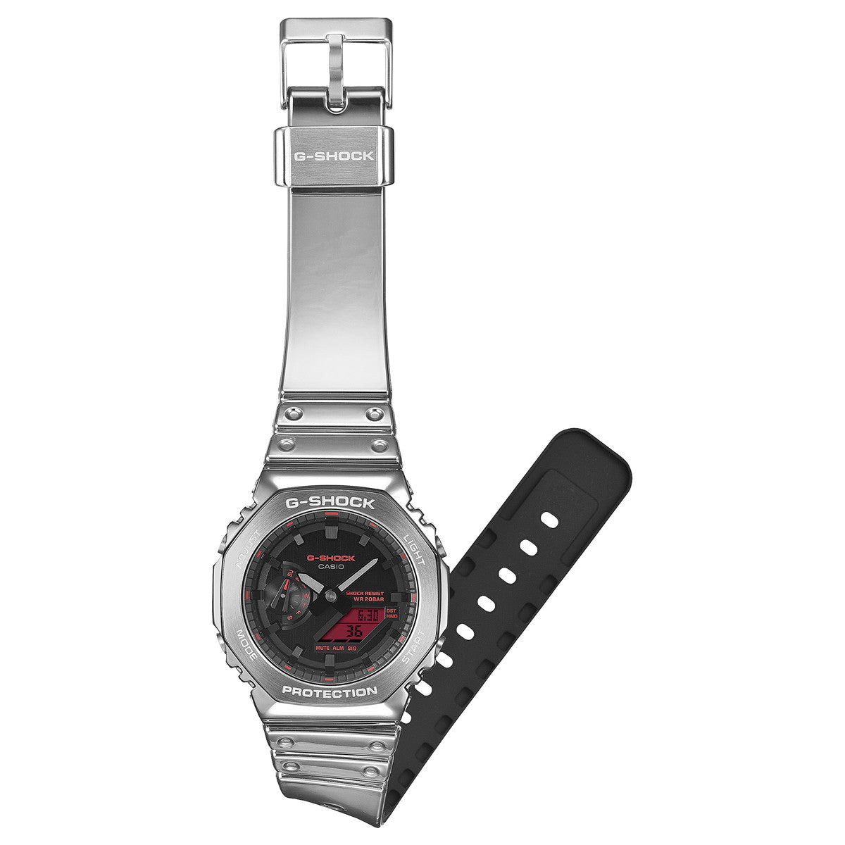 G-SHOCK アナデジ カシオ Gショック CASIO 腕時計 メンズ GM-2100YRA-8AJF FINE METALLIC SERIES シルバー メタルベゼル【2026 新作】