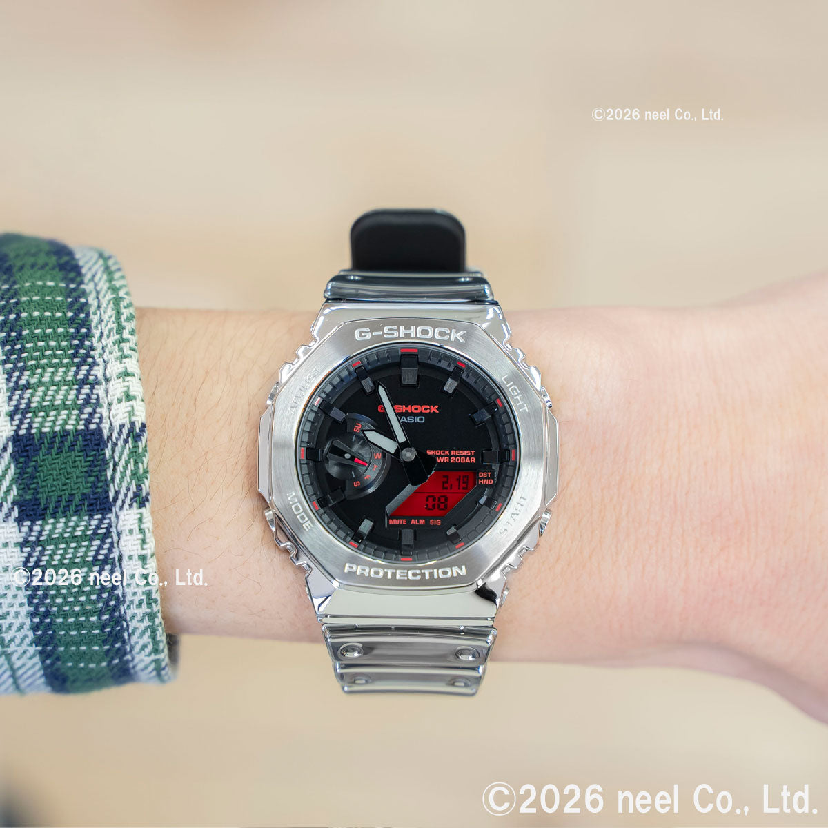 G-SHOCK アナデジ カシオ Gショック CASIO 腕時計 メンズ GM-2100YRA-8AJF FINE METALLIC SERIES シルバー メタルベゼル【2026 新作】