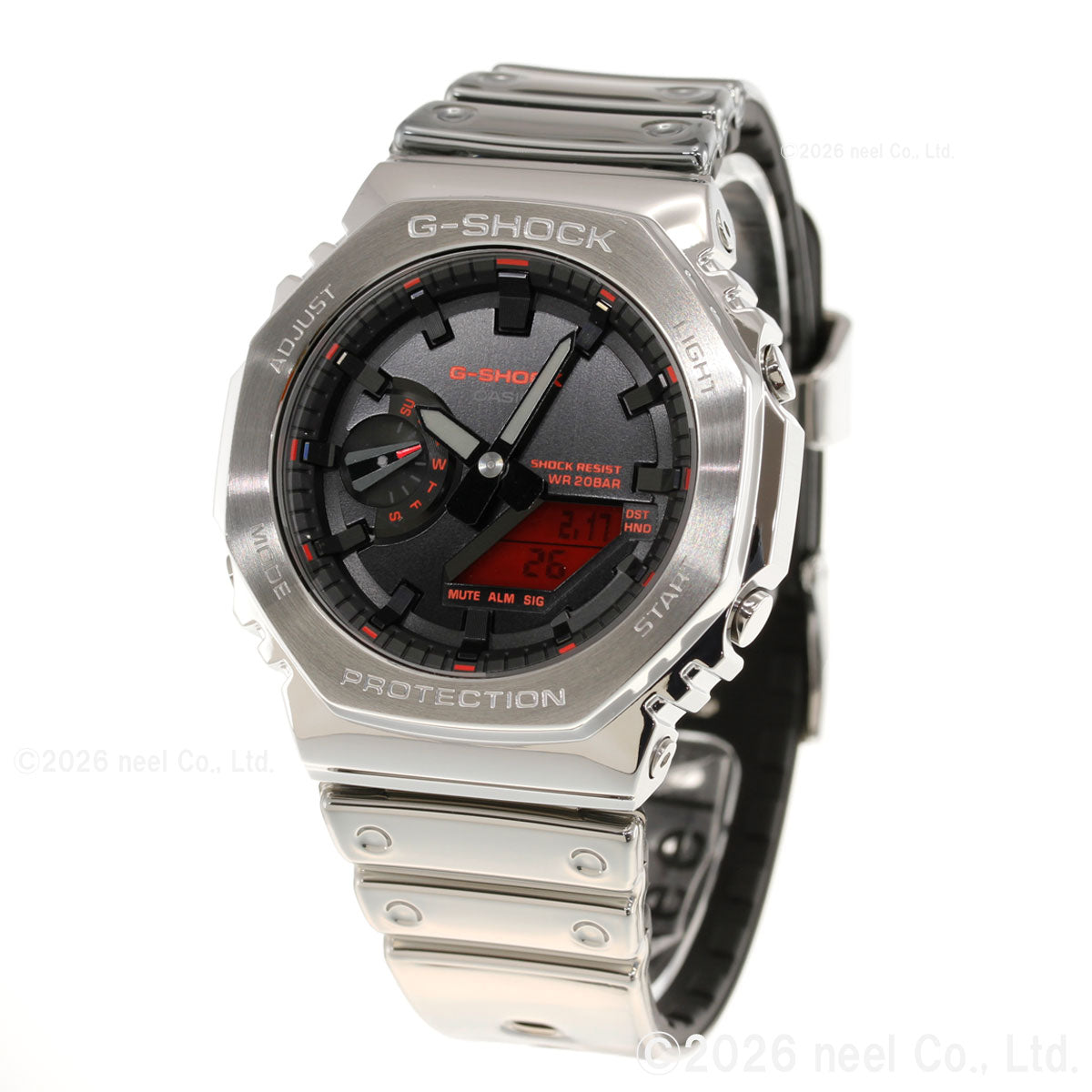 G-SHOCK アナデジ カシオ Gショック CASIO 腕時計 メンズ GM-2100YRA-8AJF FINE METALLIC SERIES シルバー メタルベゼル【2026 新作】