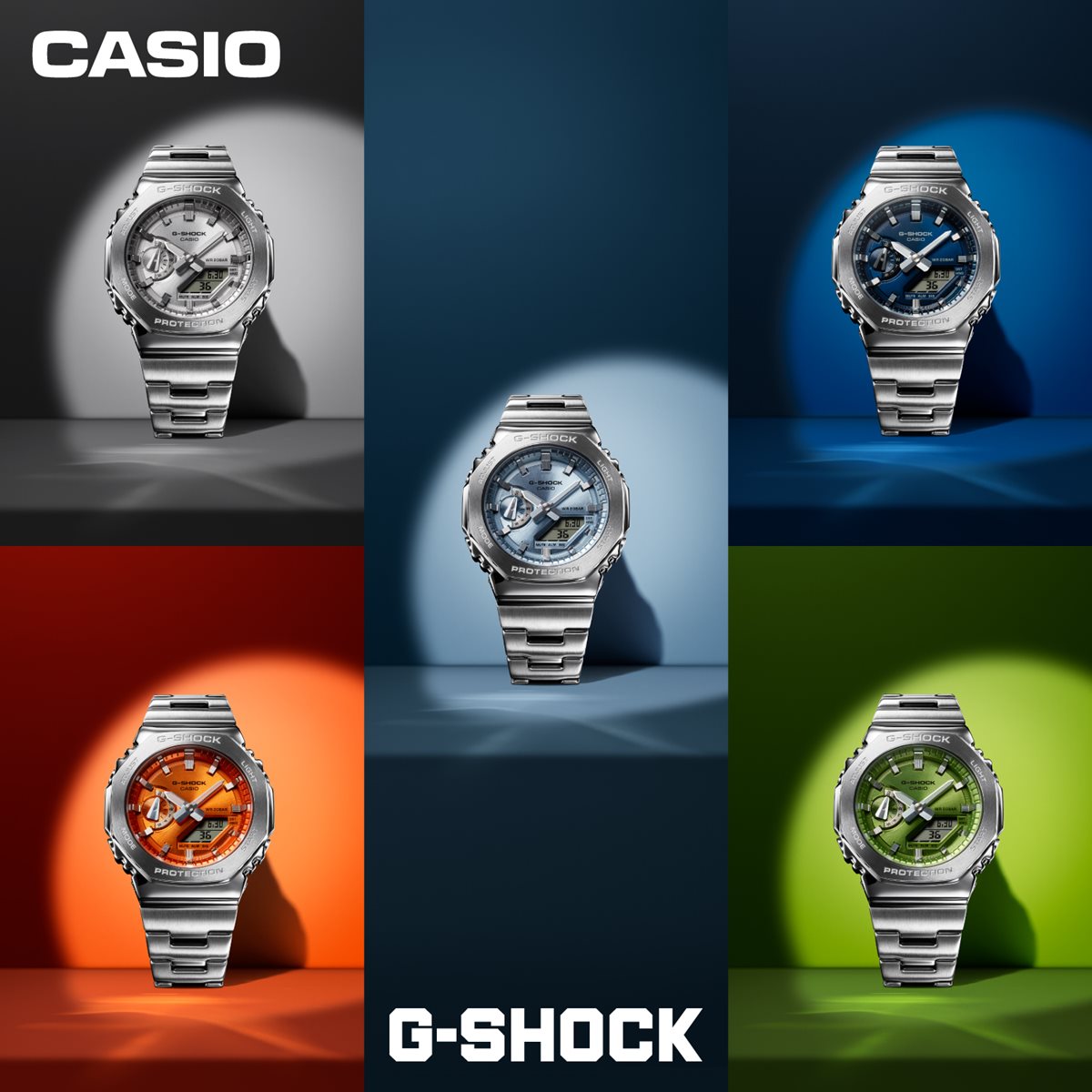 G-SHOCK アナデジ メンズ 腕時計 カシオ CASIO GM-2110D-2AJF スカイブルー メタルベゼル＆メタルバンド【2024 新作】