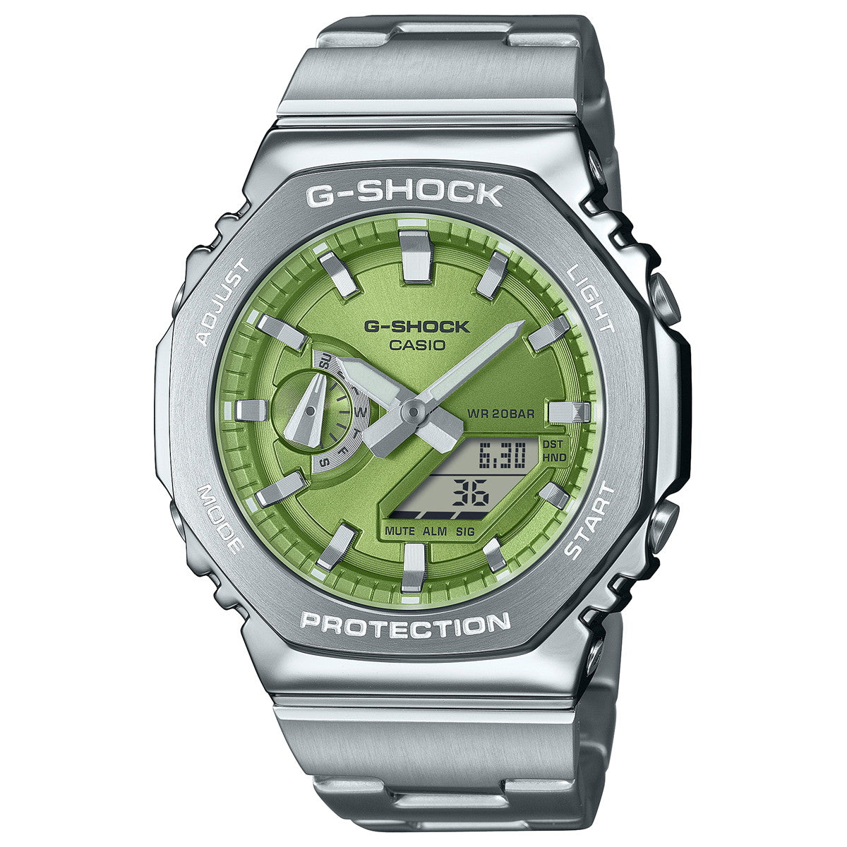 G-SHOCK アナデジ メンズ 腕時計 カシオ CASIO GM-2110D-3AJF ライムグリーン メタルベゼル＆メタルバンド【2024 新作】