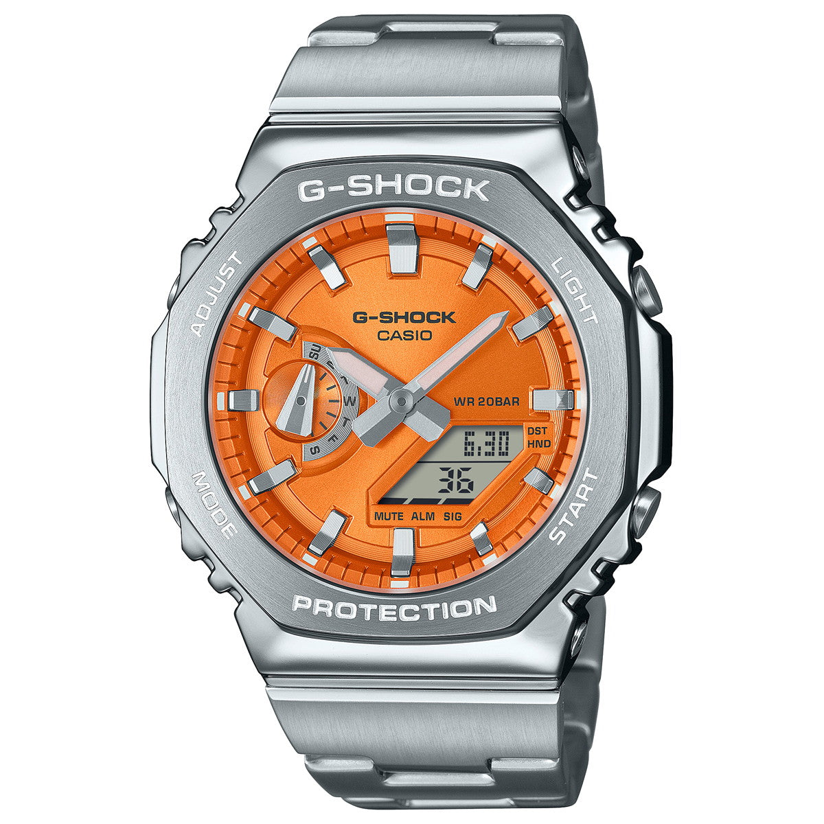 G-SHOCK アナデジ メンズ 腕時計 カシオ CASIO GM-2110D-4AJF オレンジ メタルベゼル＆メタルバンド【2024 新作】