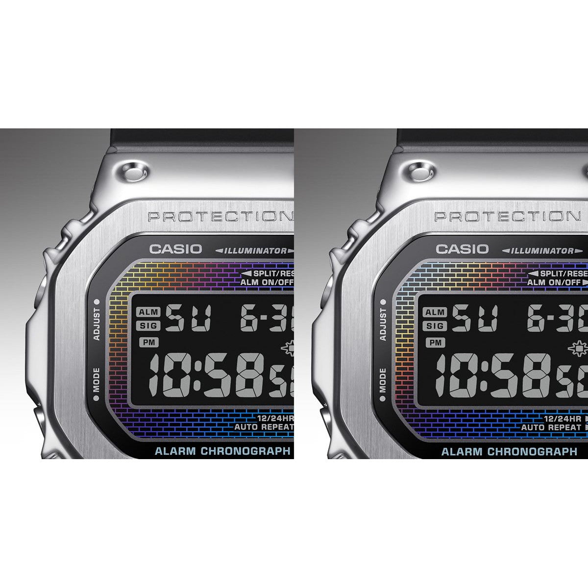 G-SHOCK デジタル カシオ Gショック CASIO 腕時計 メンズ GM-5600RW-1JF レインボーカラー レンガパターン デザイン メタルカバー【2024 新作】