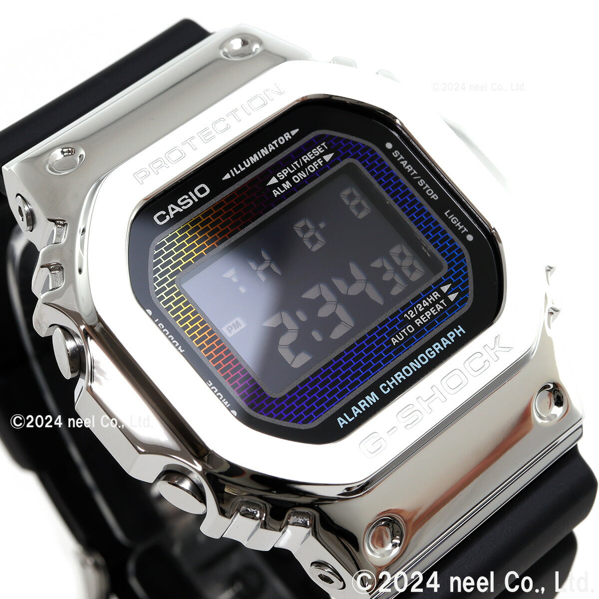 G-SHOCK デジタル カシオ Gショック CASIO 腕時計 メンズ GM-5600RW-1JF レインボーカラー レンガパターン デザイン メタルカバー【2024 新作】