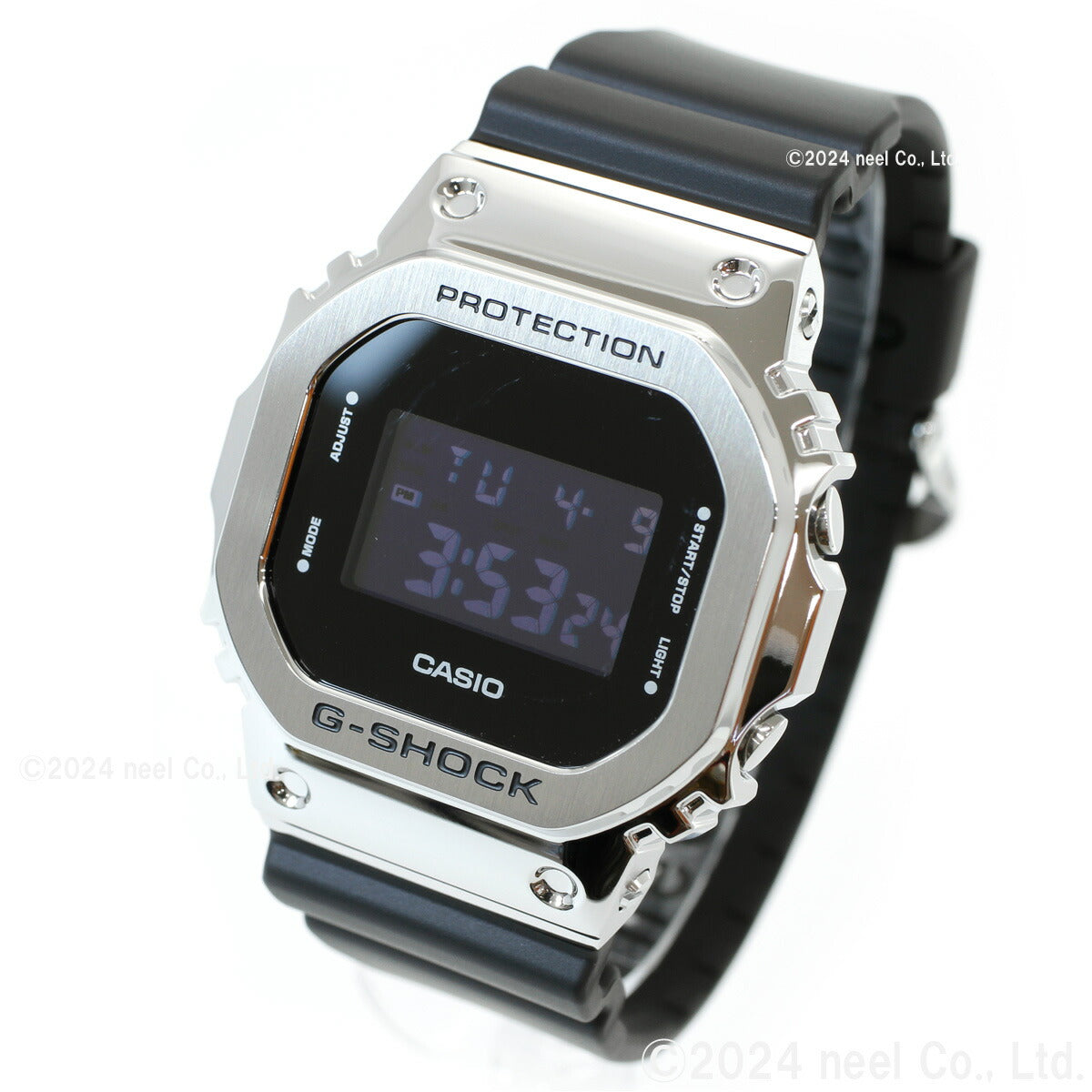 G-SHOCK デジタル カシオ Gショック CASIO 腕時計 メンズ GM-5600U-1JF シルバー ブラック メタルカバー LEDバックライト