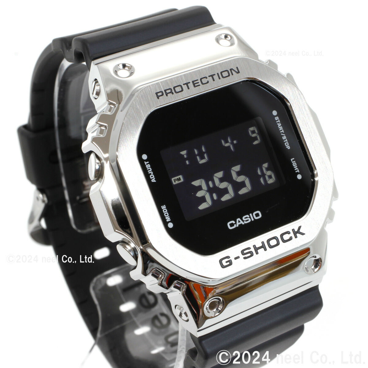 G-SHOCK デジタル カシオ Gショック CASIO 腕時計 メンズ GM-5600U-1JF シルバー ブラック メタルカバー LEDバックライト