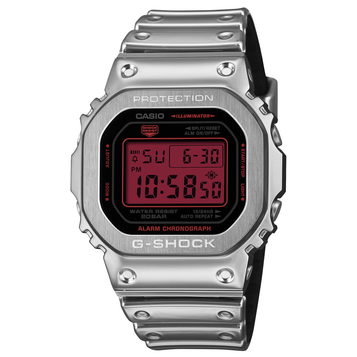 G-SHOCK デジタル カシオ Gショック CASIO 腕時計 メンズ GM-5600YRA-8JF FINE METALLIC SERIES シルバー メタルベゼル【2026 新作】