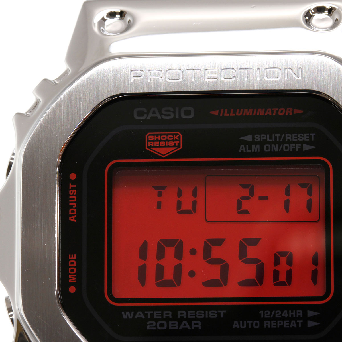G-SHOCK デジタル カシオ Gショック CASIO 腕時計 メンズ GM-5600YRA-8JF FINE METALLIC SERIES シルバー メタルベゼル【2026 新作】