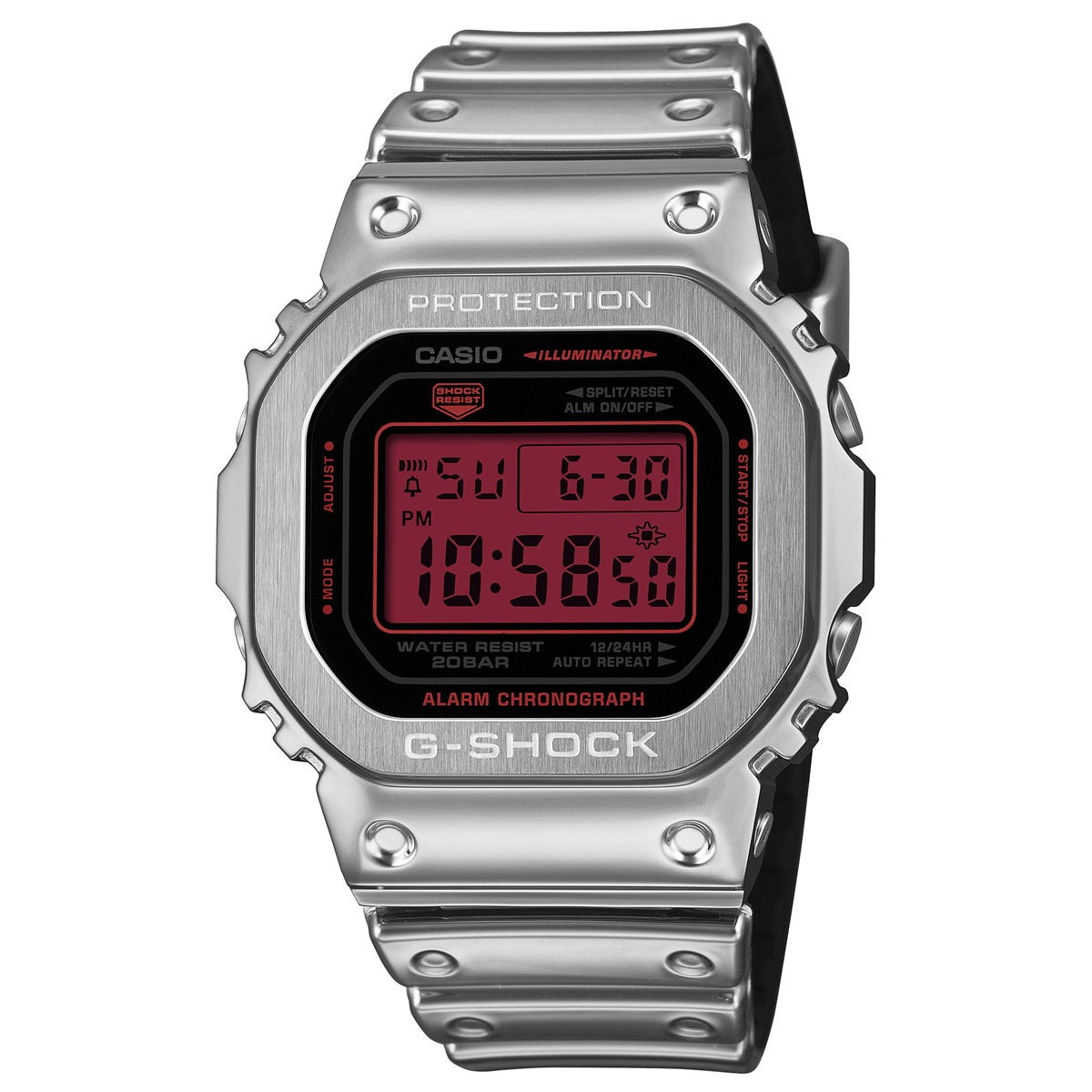 G-SHOCK デジタル カシオ Gショック CASIO 腕時計 メンズ GM-5600YRA-8JF FINE METALLIC SERIES シルバー メタルベゼル【2026 新作】