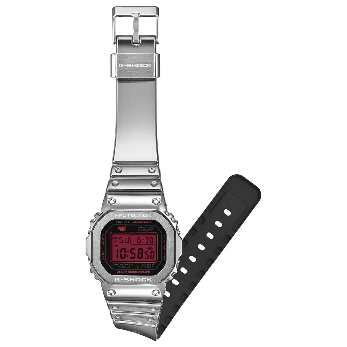 G-SHOCK デジタル カシオ Gショック CASIO 腕時計 メンズ GM-5600YRA-8JF FINE METALLIC SERIES シルバー メタルベゼル【2026 新作】