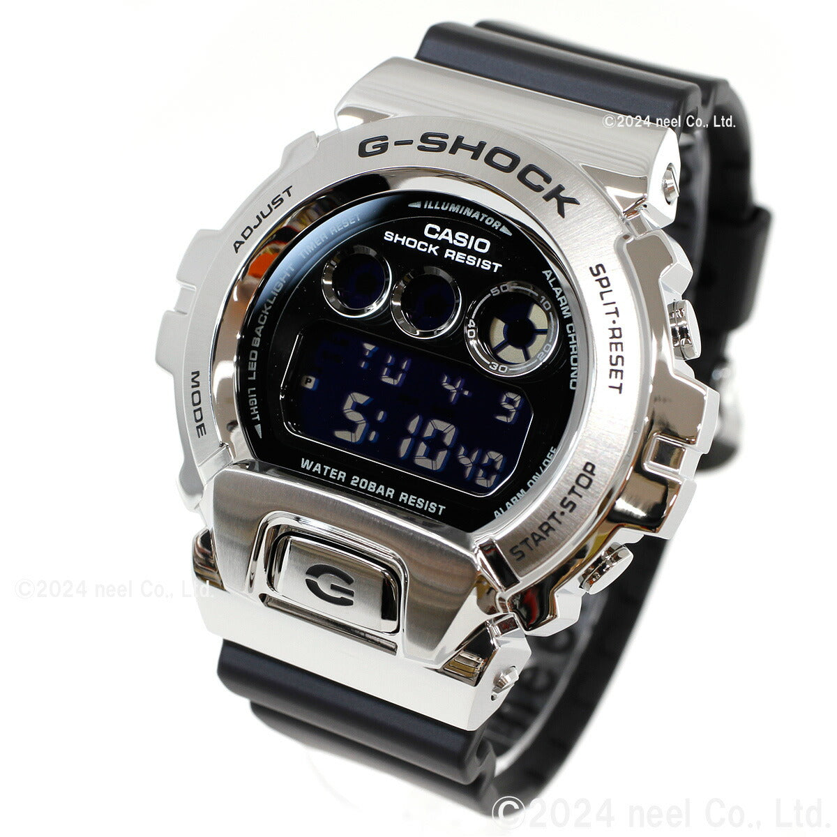 G-SHOCK デジタル カシオ Gショック CASIO 腕時計 メンズ GM-6900U-1JF ブラック シルバー メタルカバー LEDバックライト