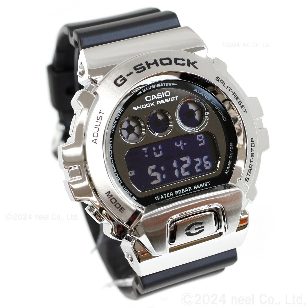 G-SHOCK デジタル カシオ Gショック CASIO 腕時計 メンズ GM-6900U-1JF ブラック シルバー メタルカバー LEDバックライト