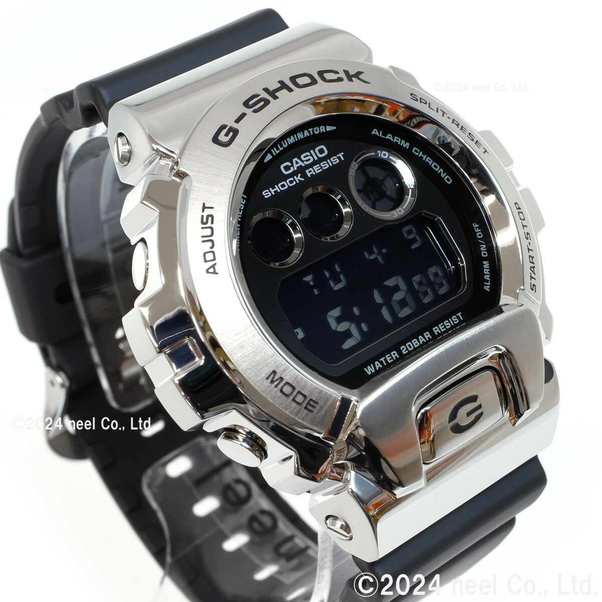 G-SHOCK デジタル カシオ Gショック CASIO 腕時計 メンズ GM-6900U-1JF ブラック シルバー メタルカバー LEDバックライト