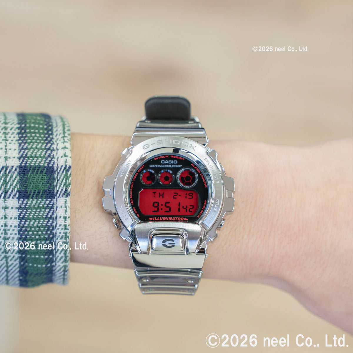 G-SHOCK デジタル カシオ Gショック CASIO 腕時計 メンズ GM-6900YRA-8JF FINE METALLIC SERIES シルバー メタルベゼル【2026 新作】