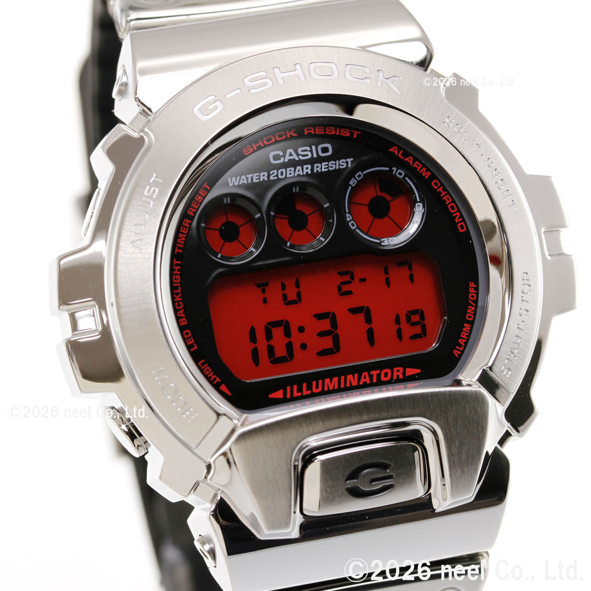 G-SHOCK デジタル カシオ Gショック CASIO 腕時計 メンズ GM-6900YRA-8JF FINE METALLIC SERIES シルバー メタルベゼル【2026 新作】