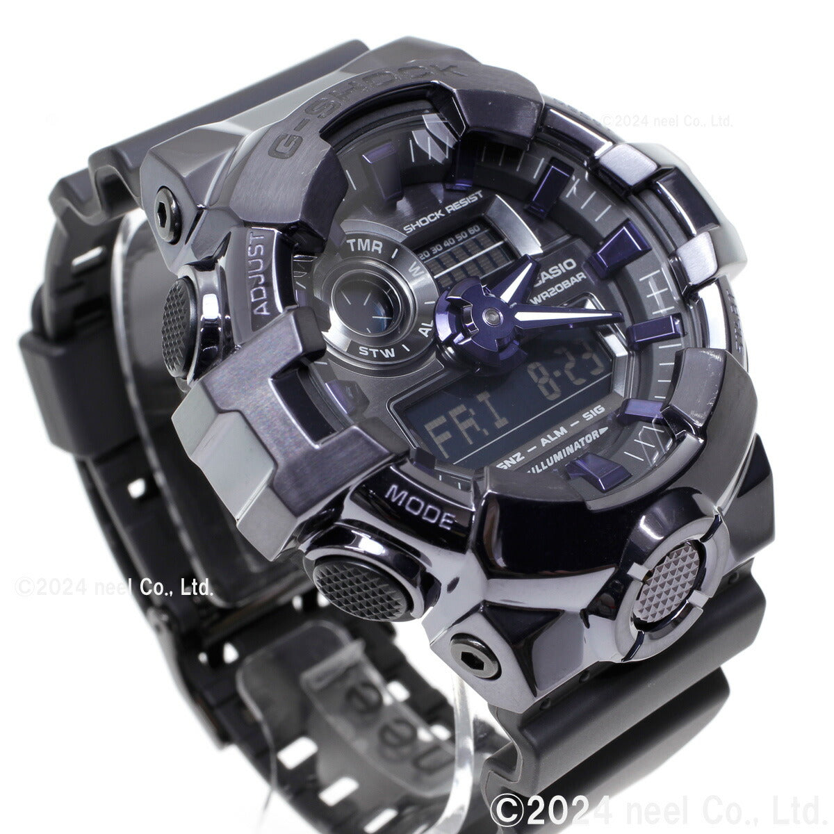 G-SHOCK カシオ Gショック CASIO アナデジ 限定モデル 腕時計 メンズ GM-700P-6AJF ダークパープル【2024 新作】