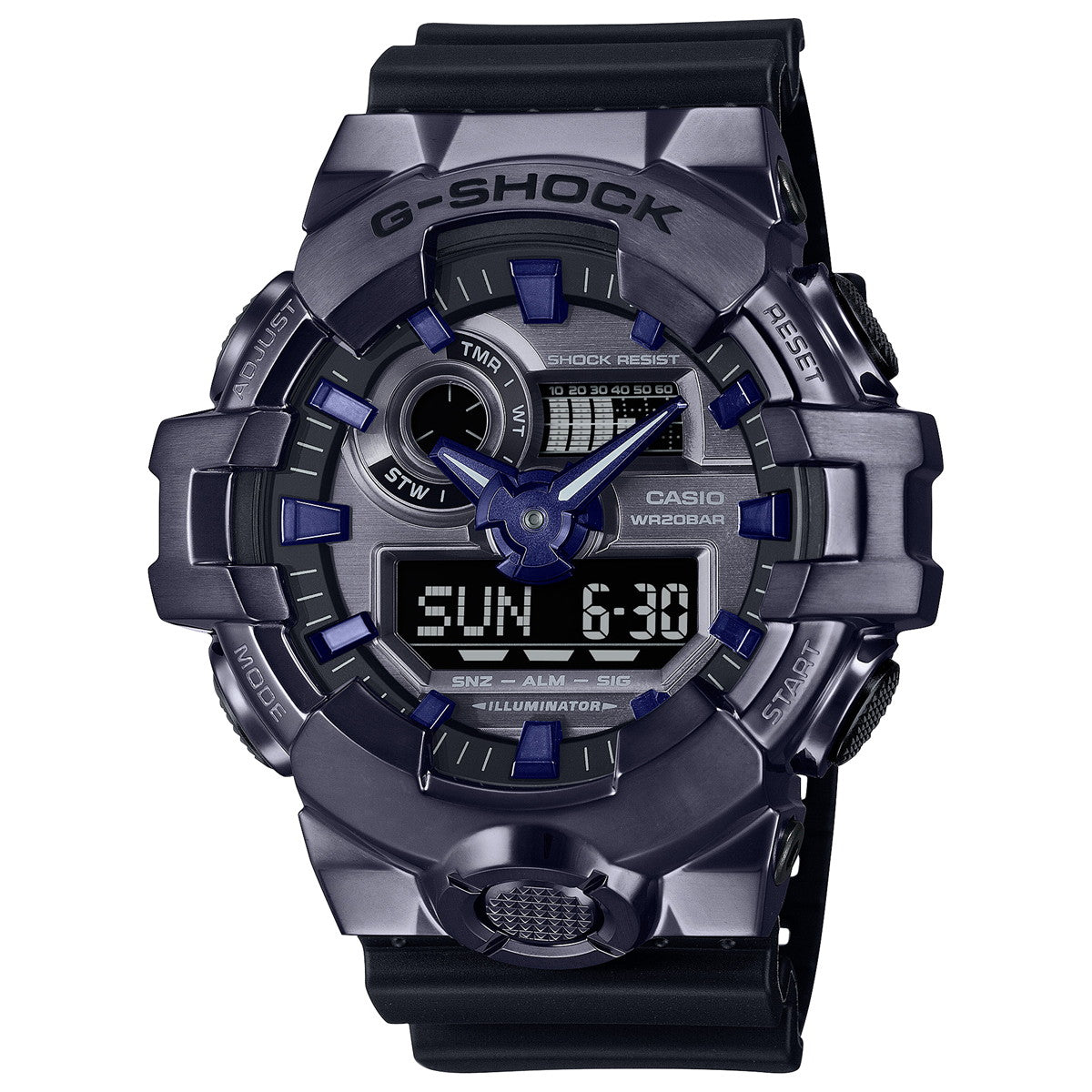 G-SHOCK カシオ Gショック CASIO アナデジ 限定モデル 腕時計 メンズ GM-700P-6AJF ダークパープル【2024 新作】