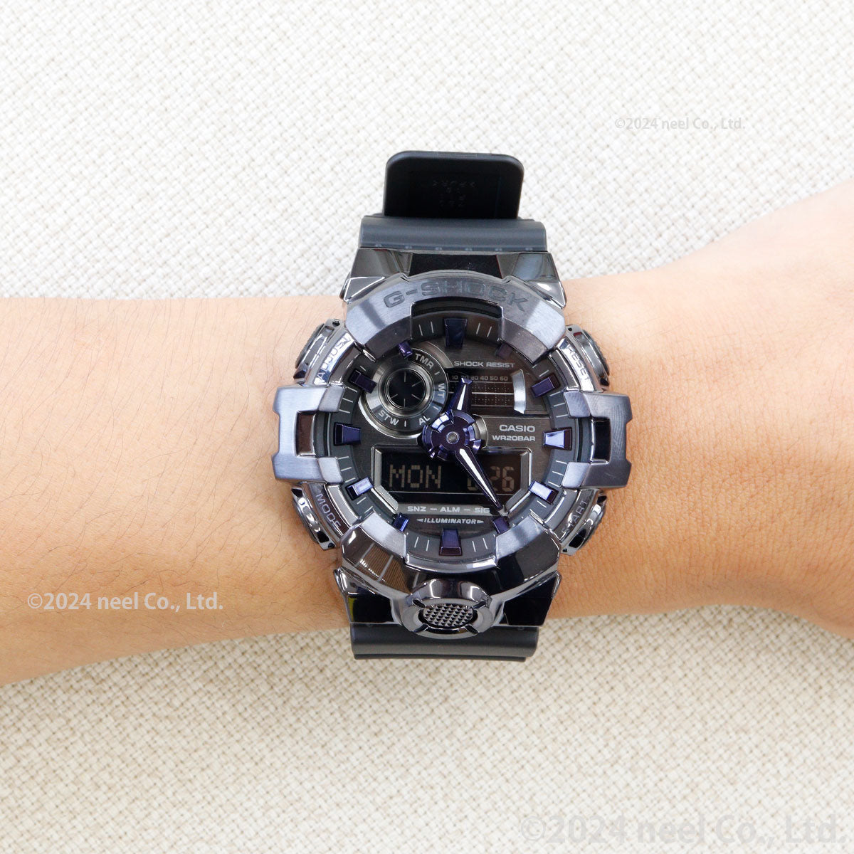 G-SHOCK カシオ Gショック CASIO アナデジ 限定モデル 腕時計 メンズ GM-700P-6AJF ダークパープル【2024 新作】