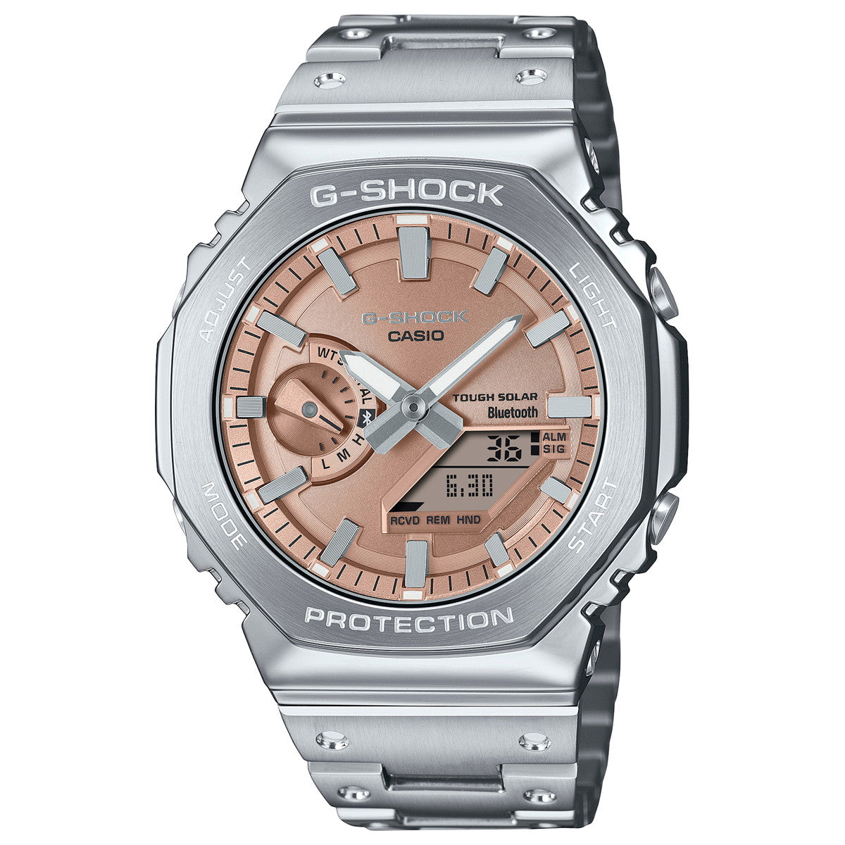 G-SHOCK カシオ Gショック CASIO GM-B2100AD-5AJF タフソーラー フルメタル シルバー カッパー 腕時計 メンズ スマートフォンリンク【2024 新作】