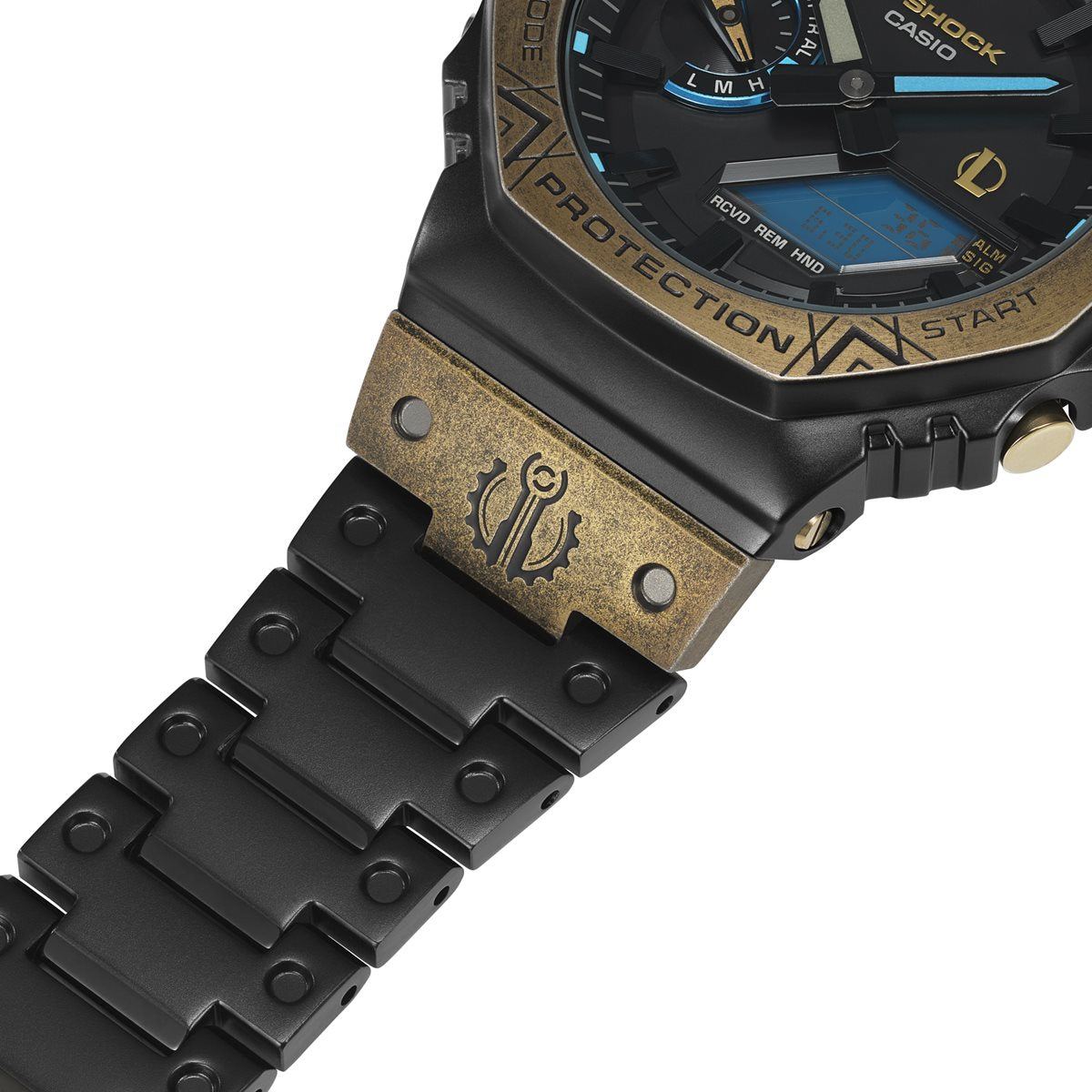 G-SHOCK カシオ Gショック CASIO LEAGUE OF LEGENDS コラボ 限定 GM-B2100LL-1AJR タフソーラー フルメタル 腕時計 リーグ・オブ・レジェンド ヘクステック モチーフ