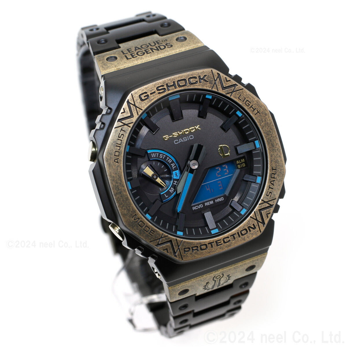 G-SHOCK カシオ Gショック CASIO LEAGUE OF LEGENDS コラボ 限定 GM-B2100LL-1AJR タフソーラー フルメタル 腕時計 リーグ・オブ・レジェンド ヘクステック モチーフ