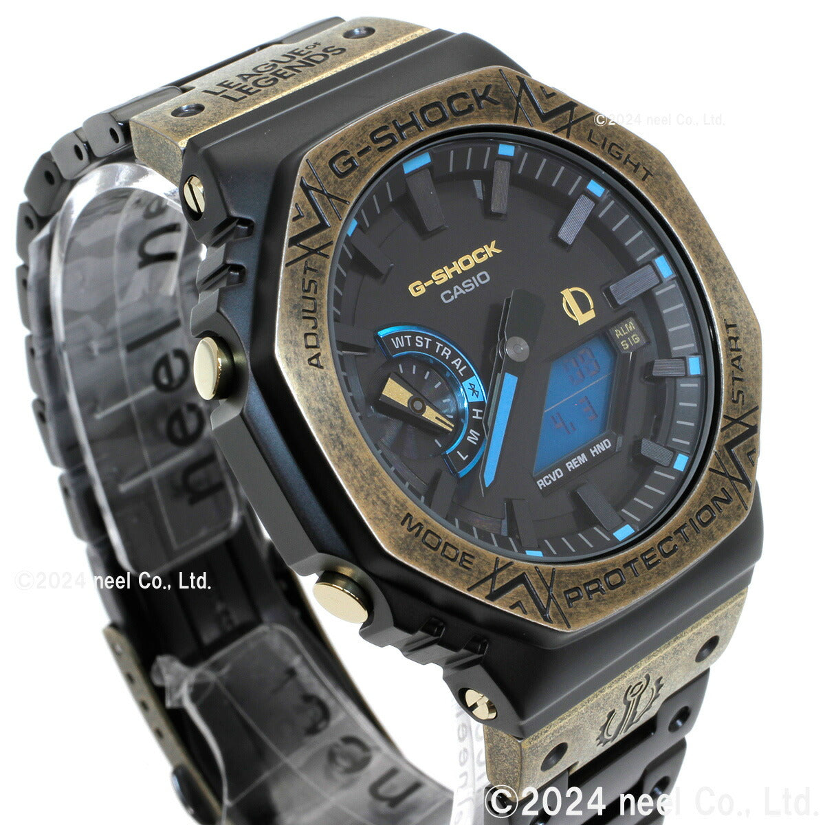 G-SHOCK カシオ Gショック CASIO LEAGUE OF LEGENDS コラボ 限定 GM-B2100LL-1AJR タフソーラー フルメタル 腕時計 リーグ・オブ・レジェンド ヘクステック モチーフ