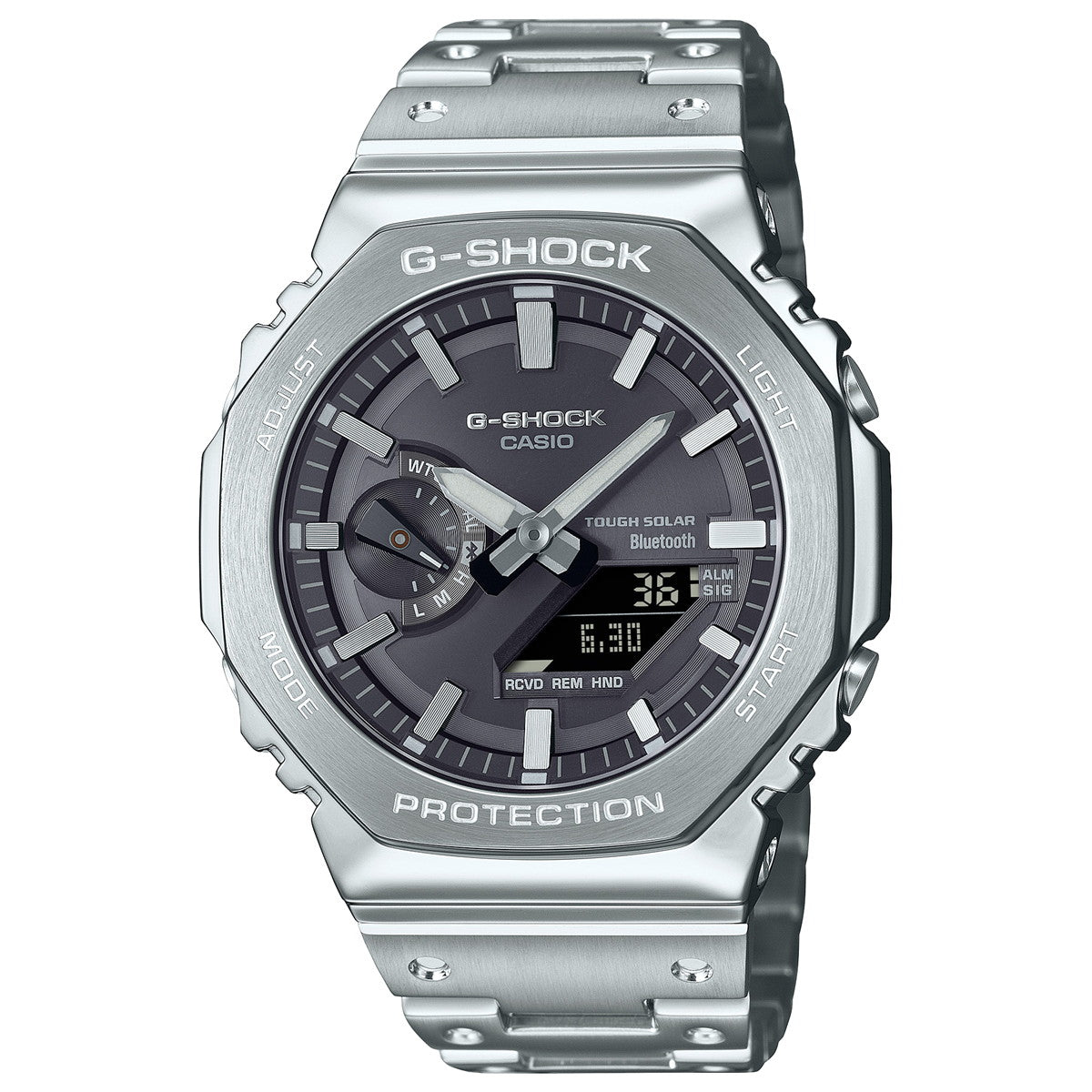 G-SHOCK カシオ Gショック CASIO GM-B2100SD-1AJF タフソーラー フルメタル シルバー ブラック 腕時計 メンズ スマートフォンリンク【2024 新作】