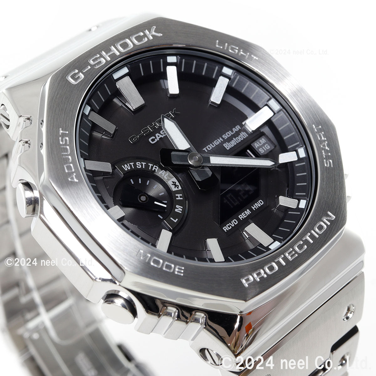 G-SHOCK カシオ Gショック CASIO GM-B2100SD-1AJF タフソーラー フルメタル シルバー ブラック 腕時計 メンズ スマートフォンリンク【2024 新作】