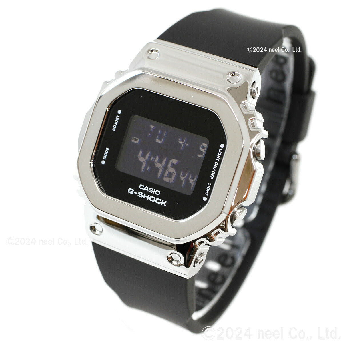 G-SHOCK カシオ Gショック CASIO デジタル 腕時計 メンズ レディース GM-S5600U-1JF ブラック シルバー メタルカバー コンパクトサイズ LEDバックライト