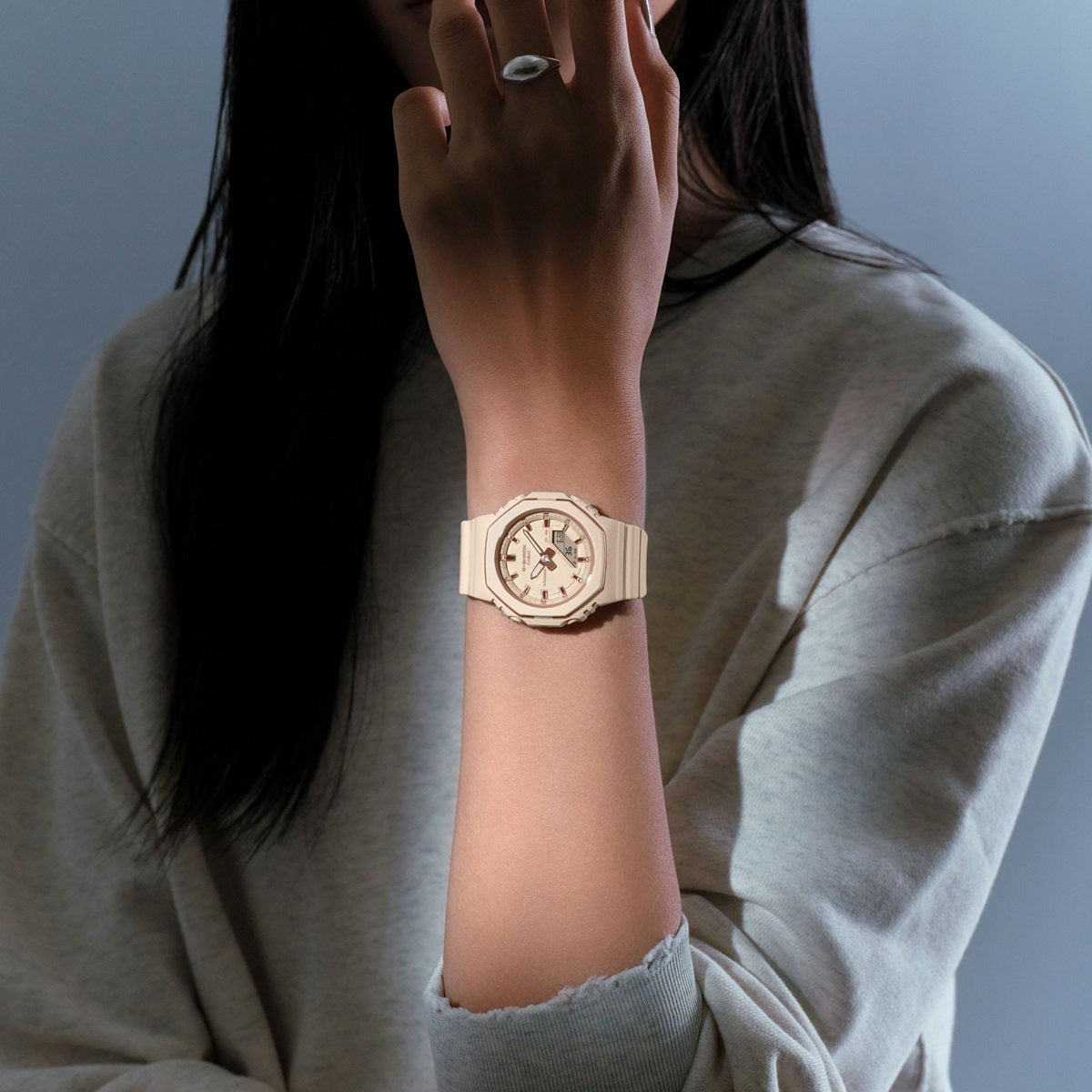G-SHOCK カシオ Gショック CASIO アナデジ 腕時計 メンズ レディース GMA-P2110-4AJF ベージュピンク