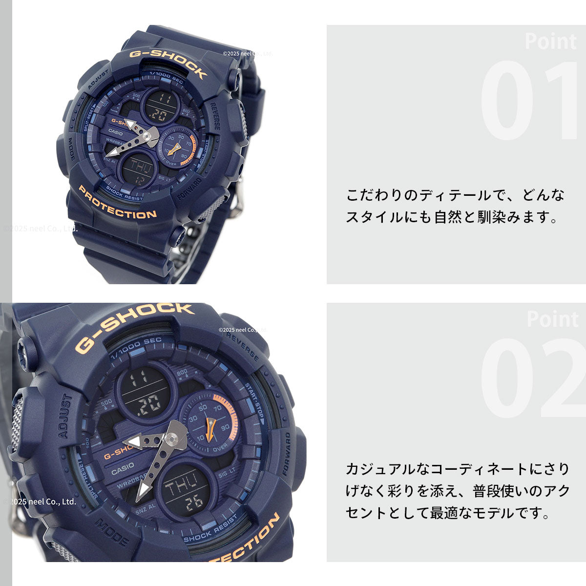 G-SHOCK カシオ Gショック CASIO アナデジ 腕時計 メンズ レディース GMA-S140-2A2JF ネイビー