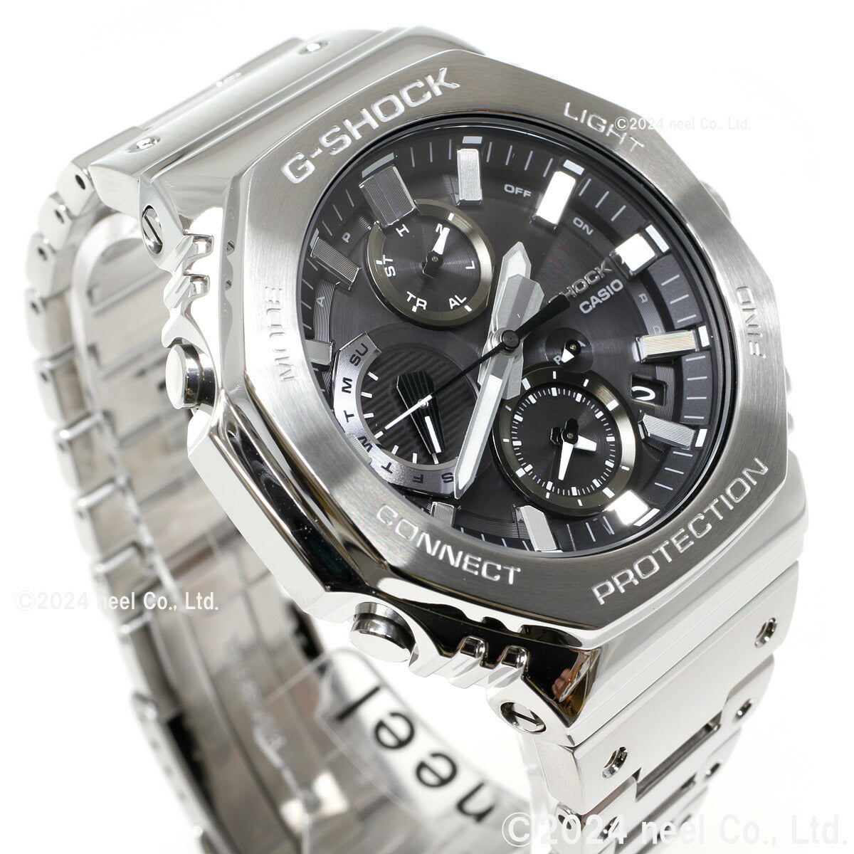 G-SHOCK カシオ Gショック CASIO GMC-B2100D-1AJF タフソーラー フルメタル シルバー ブラック クロノグラフ 腕時計 メンズ スマートフォンリンク【2024 新作】