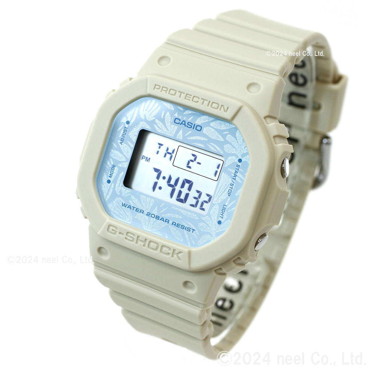 G-SHOCK カシオ Gショック CASIO デジタル 腕時計 メンズ レディース GMD-S5600NC-9JF DW-5600 ハーブ柄文字板 小型化・薄型化モデル