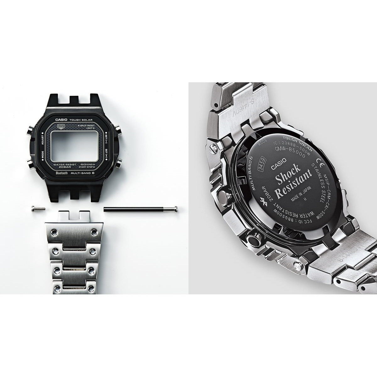 G-SHOCK カシオ Gショック CASIO GMW-B5000D-1CJF タフソーラー 電波時計 腕時計 メンズ フルメタル スマートフォンリンク