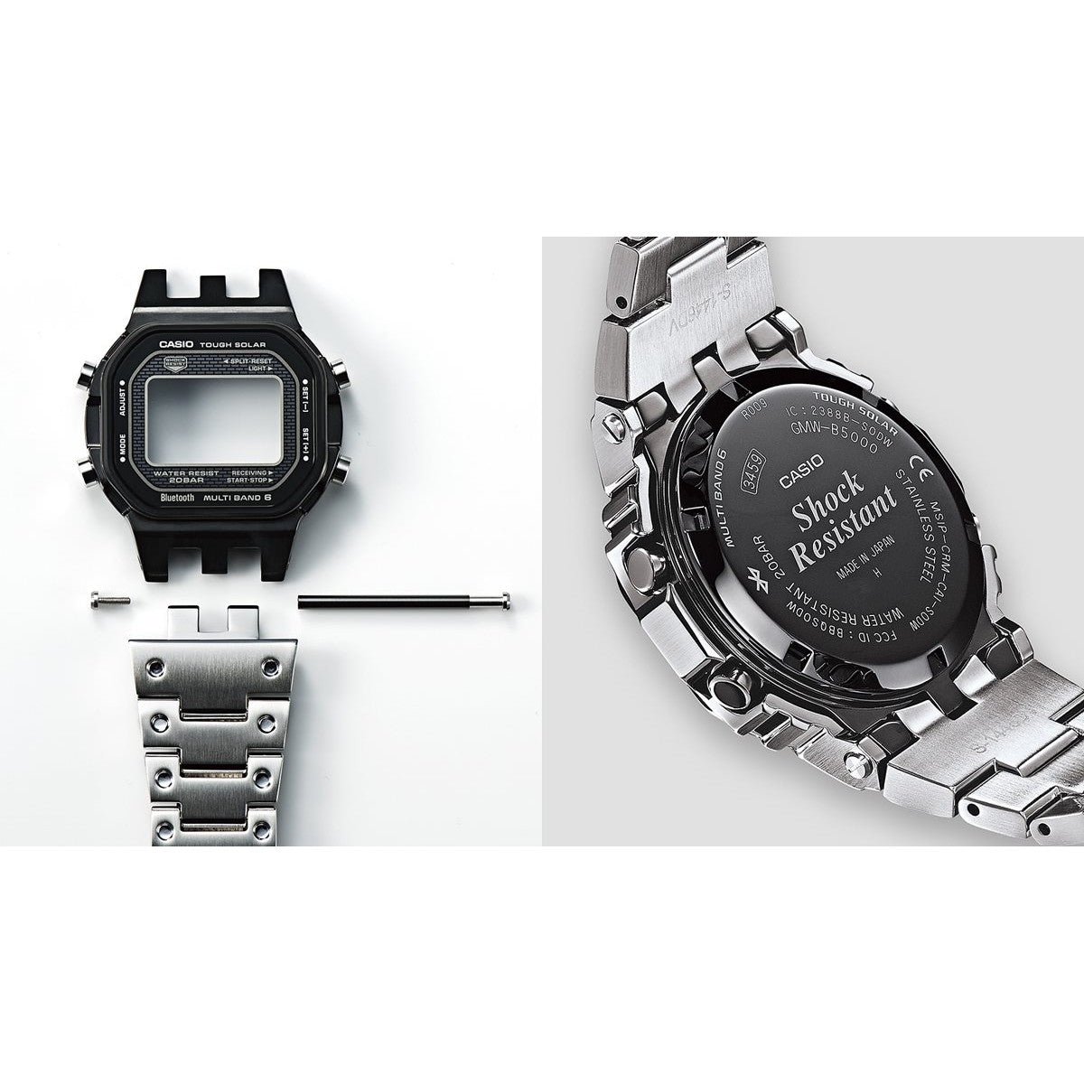 G-SHOCK カシオ Gショック CASIO GMW-B5000D-1CJF タフソーラー 電波時計 腕時計 メンズ フルメタル スマートフォンリンク【2025 新作】