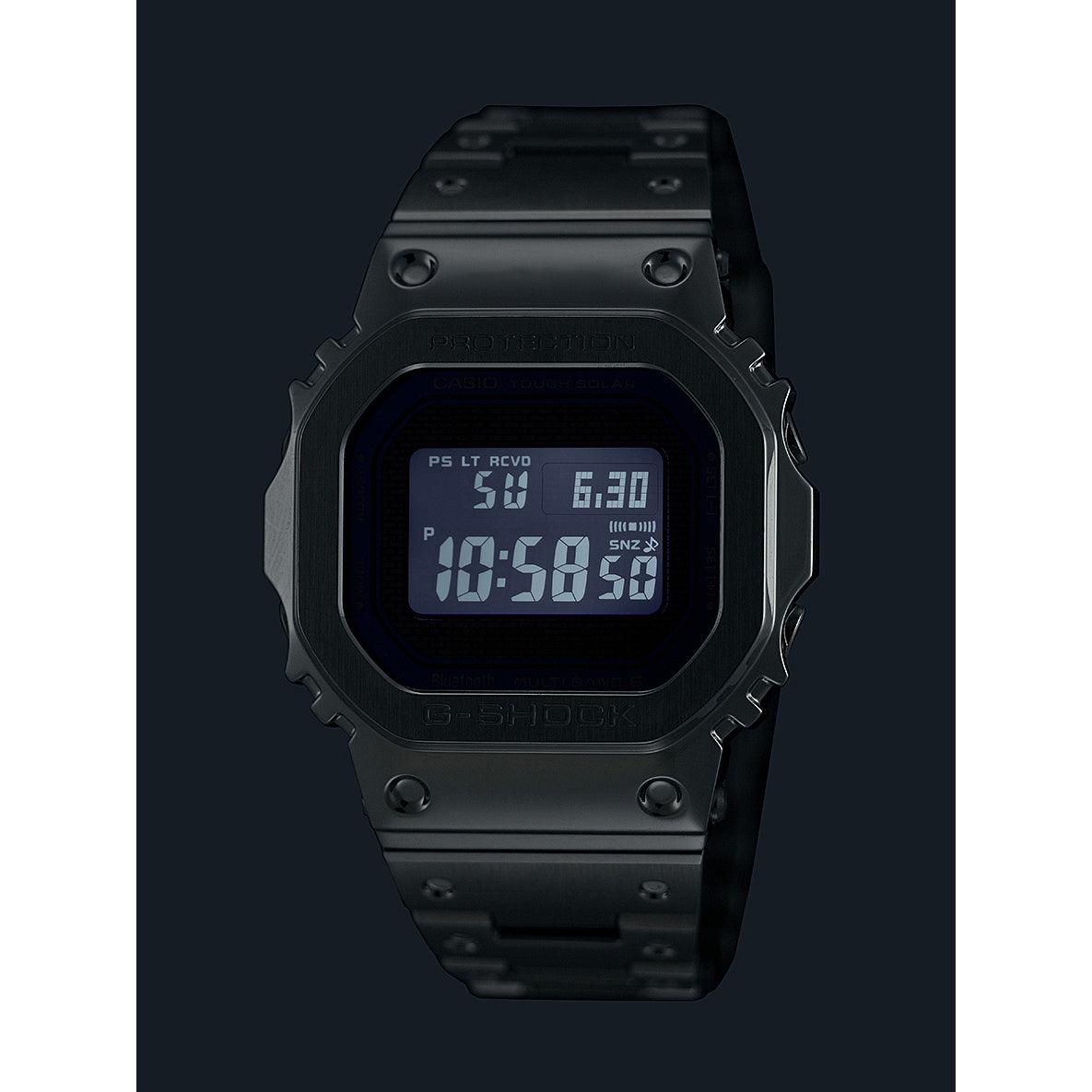 G-SHOCK カシオ Gショック CASIO GMW-B5000D-2JF タフソーラー 電波時計 腕時計 メンズ フルメタル シルバー メタリックブルー スマートフォンリンク【2024 新作】